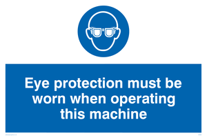 MP280: Eye protection this machine