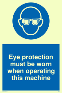 MP280: Eye protection this machine