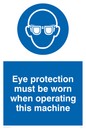 MP280: Eye protection this machine