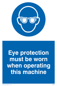 MP280: Eye protection this machine