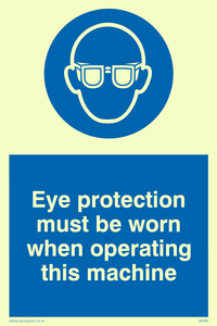 MP280: Eye protection this machine