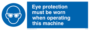 MP280: Eye protection this machine
