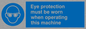MP280: Eye protection this machine