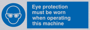 MP280: Eye protection this machine