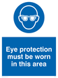 MP282: eye protection must be worn in this area
