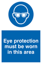 MP282: eye protection must be worn in this area