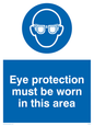 MP282: eye protection must be worn in this area