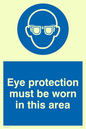 MP282: eye protection must be worn in this area