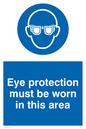 MP282: eye protection must be worn in this area