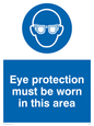 MP282: eye protection must be worn in this area