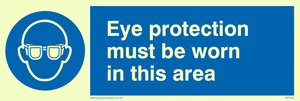 MP282: eye protection must be worn in this area