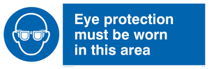 MP282: eye protection must be worn in this area