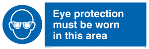 MP282: eye protection must be worn in this area