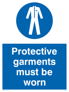 MP284: protective garments must be worn