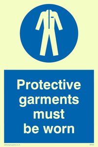 MP284: protective garments must be worn