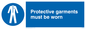 MP284: protective garments must be worn