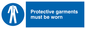 MP284: protective garments must be worn