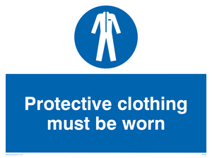MP292: protective clothing must be worn
