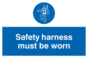 MP298: safety harness must be worn
