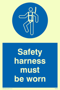 MP298: safety harness must be worn