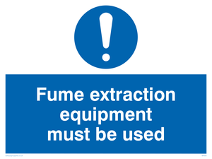 MP300: fume extraction equipment must be used