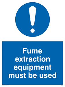 MP300: fume extraction equipment must be used