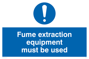 MP300: fume extraction equipment must be used