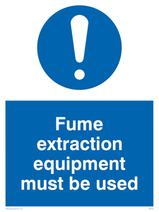 MP300: fume extraction equipment must be used