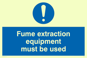 MP300: fume extraction equipment must be used