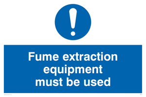 MP300: fume extraction equipment must be used