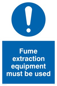 MP300: fume extraction equipment must be used