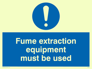 MP300: fume extraction equipment must be used