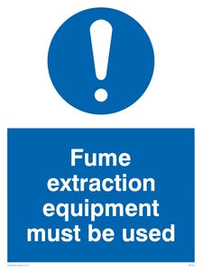 MP300: fume extraction equipment must be used