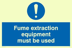 MP300: fume extraction equipment must be used