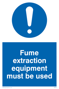 MP300: fume extraction equipment must be used