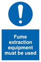 MP300: fume extraction equipment must be used