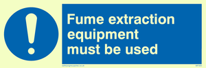 MP300: fume extraction equipment must be used