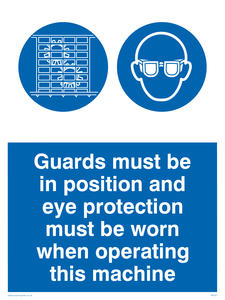 MP301: Guards & eye protection needed