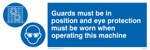 MP301: Guards & eye protection needed