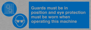 MP301: Guards & eye protection needed