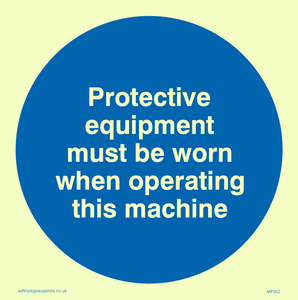 MP302: PPE when operating machine