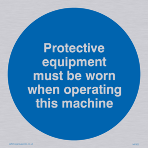 MP302: PPE when operating machine