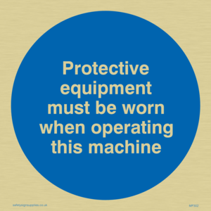 MP302: PPE when operating machine