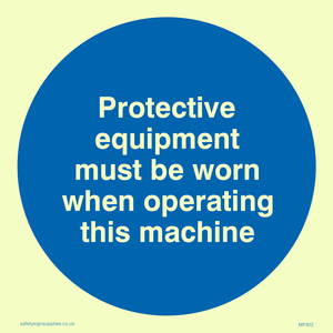 MP302: PPE when operating machine