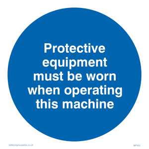 MP302: PPE when operating machine
