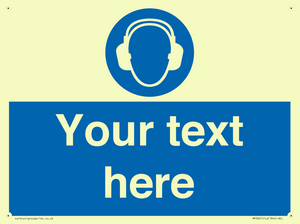 MP3021: Custom Ear Protection Sign