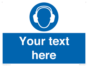 MP3021: Custom Ear Protection Sign