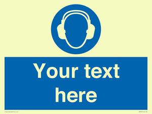 MP3021: Custom Ear Protection Sign