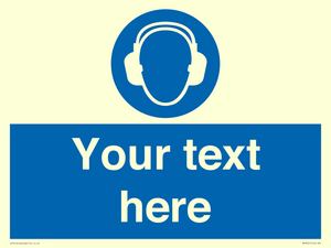 MP3021: Custom Ear Protection Sign