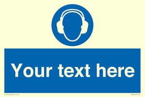 MP3021: Custom Ear Protection Sign